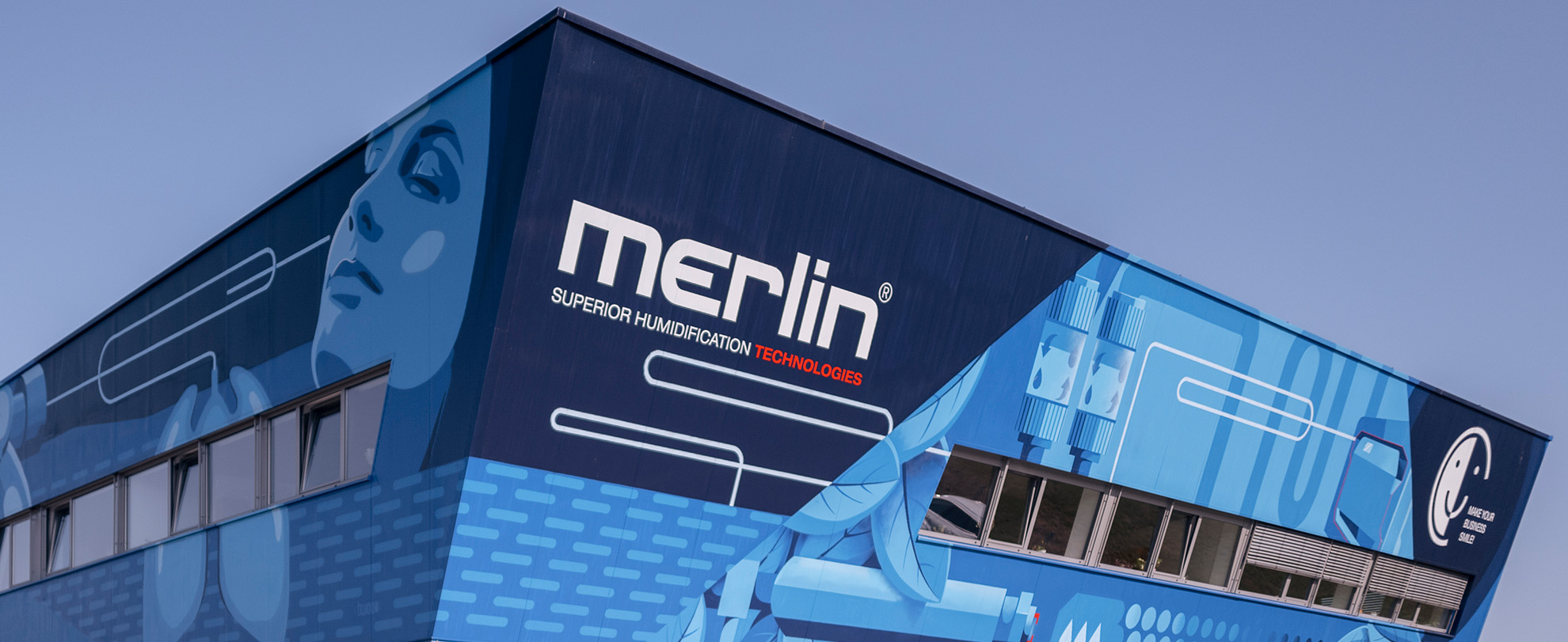 Fassadengestaltung unseres Referenzkunden Merlin Technology GmbH