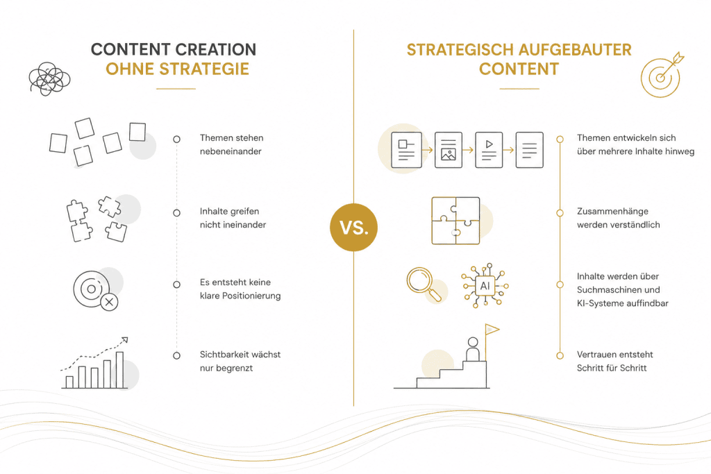 Effekte Content Creation vs. strategisches Content Marketing Effekte Content Creation vs. strategisches Content Marketing