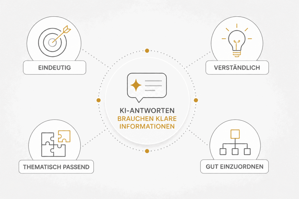 KI-Antworten brauchen klare Informationen.