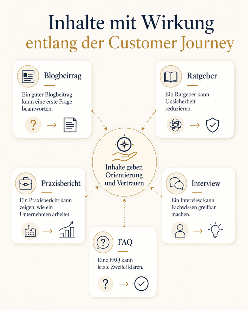 Content mit Wirkung entlang der Customer Journey